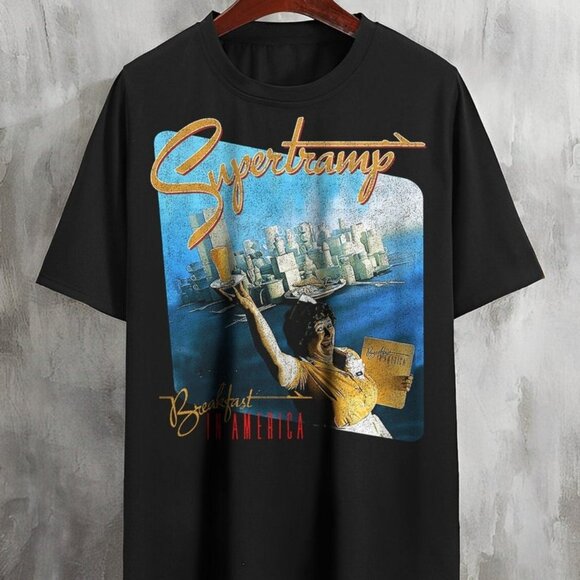 Posh M Other - Supertramp Breakfast In America Album Cover Music T Shirt 96